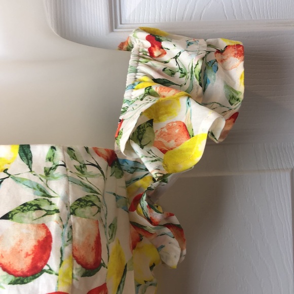 Aqua Adorable Floral Tank Top Smoked Back, Ruffled Sleeve - Picture 8 of 10